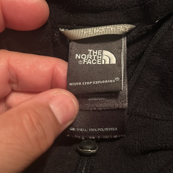 The North Face Long Sleeve 1/4 Zip Front Black Fleece Pullover Women’s, Size M - Picture 8 of 10